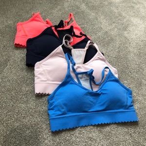 NEW BALANCE/J.CREW SCALLOP PERFORMANCE SPORTS BRAS